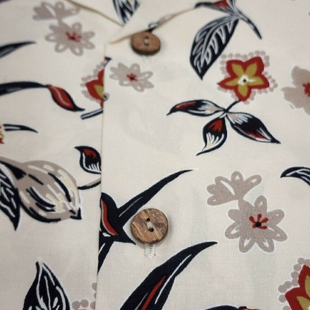 SUNDEK Men's Goldenwave Short Sleeve Shirt Casual Floral Hawaiian Print XL read - Picture 4 of 8